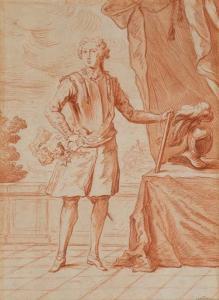 Autreau Louis 1692-1760,Portrait de militaire en armure tenant un bâton de,Christie's GB 2007-03-22