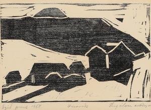 Av REYNI Ingalvur 1920-2005,Landscape, Faroye Islands,1954,Bruun Rasmussen DK 2024-02-20