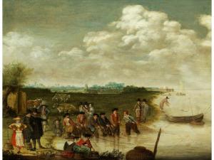 AVERCAMP Barent Pietersz 1612-1679,DIE WADENFISCHER BEIM EINZUG IHRER NETZE,Hampel DE 2023-09-28