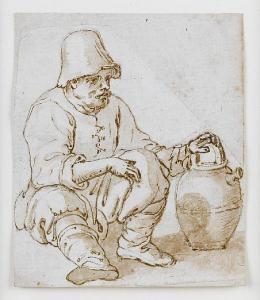 AVERCAMP Hendrick 1585-1634,A seated man holding a jug,Bonhams GB 2010-10-27