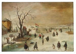 AVERCAMP Hendrick,A winter landscape with figures enjoying the ice,Palais Dorotheum 2024-04-24