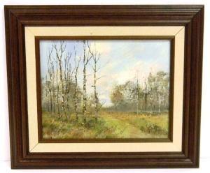 AVERY Anthony T 1900-1900,Landscape with birches,Winter Associates US 2012-01-12