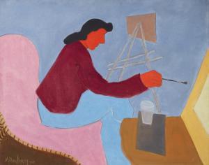 AVERY Milton Clark 1885-1965,Female Painter,1945,Christie's GB 2024-04-18