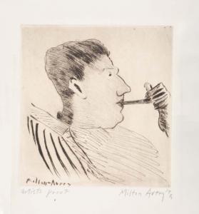 AVERY Milton Clark 1885-1965,Rothko with Pipe,1936,Swann Galleries US 2006-03-06
