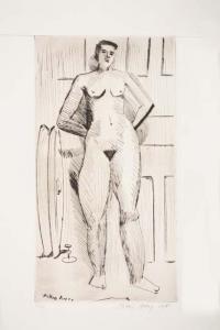 AVERY Milton Clark 1885-1965,Standing Nude,1941,Swann Galleries US 2006-03-06