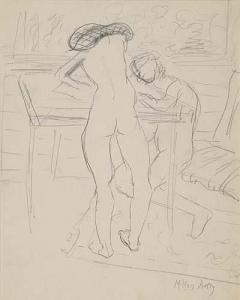 AVERY Milton Clark 1885-1965,Two Female Nudes at a Drawing Table,Swann Galleries US 2004-06-10