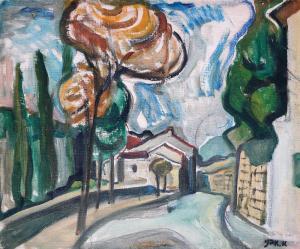 Avni Aharon 1906-1951,Landscape,Tiroche IL 2019-02-02