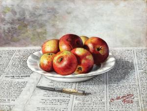 Avram Marian,Still Life with Apples and Knife ì,1902,Artmark RO 2017-12-20