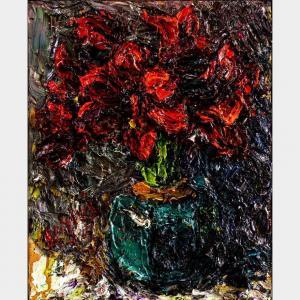 AWIKI 1961,Red Flowers in Vase,33auction SG 2023-11-05