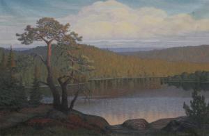 AXELSON Carl 1900-1900,Insjölandskap med tall,1964,Uppsala Auction SE 2012-01-30