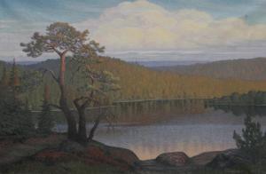 AXELSON Carl 1900-1900,Insjölandskap med tall,1964,Uppsala Auction SE 2011-03-14