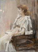 AXENTOWICZ Teodor 1859-1938,Portret Sarah Bernhardt w trzecim akcie,Sopocki Dom Aukcjny 2021-08-21