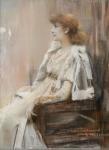 AXENTOWICZ Teodor 1859-1938,Portret Sarah Bernhardt w trzecim akcie "Toski,1888,Sopocki Dom Aukcjny 2024-03-06