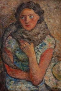 AXER Otto 1906-1983,Portrait of a woman in a shawl,Desa Unicum PL 2023-12-19