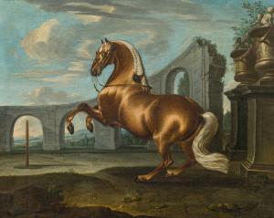 AXTMANN Leopold 1700-1748,Horse in Levade,1730,im Kinsky Auktionshaus AT 2021-07-06
