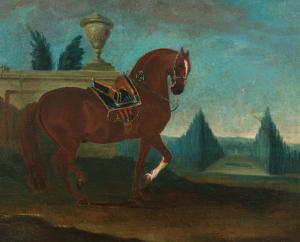 AXTMANN Leopold 1700-1748,Horse in Piaffe,1730,im Kinsky Auktionshaus AT 2021-07-06