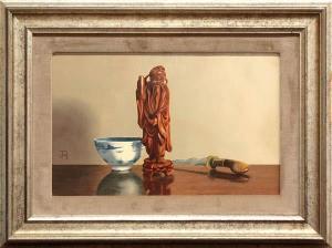 AXTON John T,Still Life with Asian Objects (Bowl, Knife, and St,Clars Auction Gallery 2010-08-07