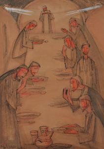 AYAD Ragheb 1892-1982,The Holy supper,1966,Dreweatts GB 2020-10-22