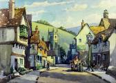 AYLING George 1887-1960,Village street scene with horse and cart,Canterbury Auction GB 2018-10-02