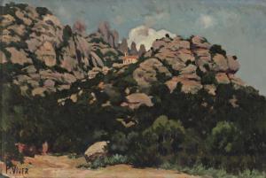 AYMERICH PERE VIVER 1872-1917,Vista de Montserrat,Balclis ES 2017-05-31