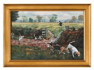 AYRES Donald 1936,Fox Hounds,New Orleans Auction US 2022-10-08