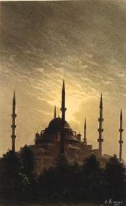 AZARIAN Onnik der 1883-1935,The Blue Mosque,1924,Bruun Rasmussen DK 2020-02-10