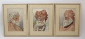 AZEEZ M.A 1800-1900,portrait heads of elderly Sikh bearded gentlemen,1912,Great Western 2019-06-14