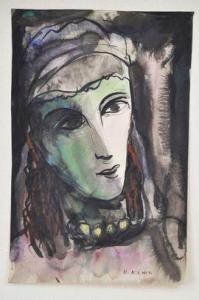 AZENOR Helene 1910,Jeune femme au collier de perles,Morand FR 2021-07-05