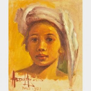 AZIZ Abdul 1928-2002,Potrait of a Girl,1977,33auction SG 2023-04-16