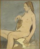 AZUMA Norio 1928-2004,Seated Nude,1973,Susanin's US 2017-01-18