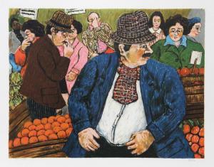 AZUZ David 1942-2017,Market in Napoli,1980,Ro Gallery US 2024-03-20