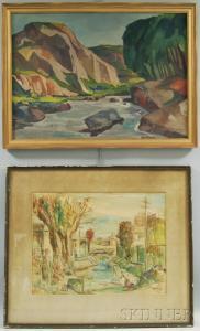 AZZONI ROBERTO 1899-1989,River Gorge,1951,Skinner US 2014-02-12