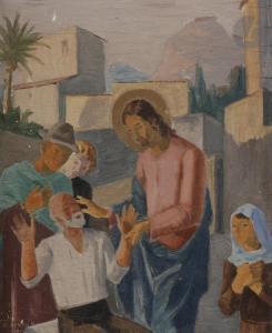 BáNáTI SVERáK József 1897-1951,Jésus rendant la vue à un aveugle,1937,Ader FR 2021-01-26