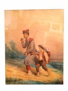 BÉRANGÉ Hippolyte 1800-1866,Le Retour du soldat,1848,EVE FR 2017-04-28