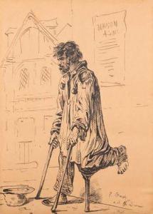 BÉRAT Eustache 1792-1884,Mendiant,1848,Joron-Derem FR 2021-12-21