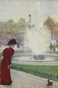 BÉRAUD Jean 1849-1935,Parisienne au rond-point des Champs-Élysées,1905,Christie's GB 2018-04-18