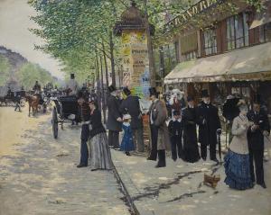 BÉRAUD Jean 1849-1935,Sur les boulevards,1880,Christie's GB 2023-10-20