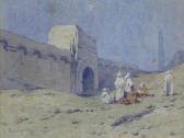 BÉRINGHIER Gabriel A 1843-1913,Paysage orientaliste,Marambat-Camper FR 2018-02-08