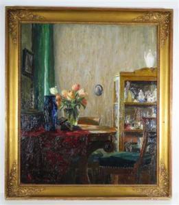 BÖCHER August 1873-1961,Interieur mit Tulpen,Palais Dorotheum AT 2018-08-02