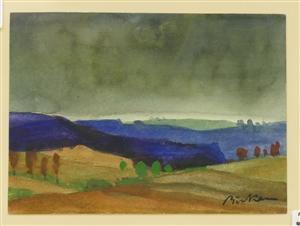 BÖCKER Hermann 1890-1978,Landschaft mit Bäumen,Georg Rehm DE 2021-07-15
