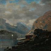 BÖHLING PETERSEN Harald 1939,View from a Norwegian fjord,1882,Bruun Rasmussen DK 2016-06-13