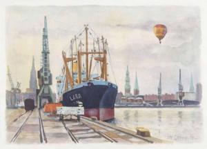 Böhme Karl Heinz 1920,Port of Hamburg,Stahl DE 2018-02-24