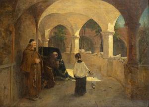 BÖRJESSON Agneta 1827-1900,Frati in abbazia,Bertolami Fine Arts IT 2019-12-05