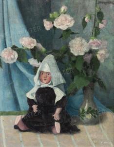 BÖRTSÖK Samu 1881-1931,Still Life With A Nun Doll,Pinter HU 2024-02-28