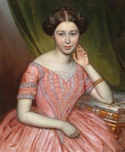 BöSS Johann 1822-1861,Portrait of a young woman,1852,Palais Dorotheum AT 2016-02-22