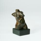 BØGGILD Mogens,Figure of patinated bronze, in shape of a female t,Bruun Rasmussen 2008-04-21