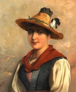 BÜCHE Josef 1848-1917,A portrait of a Tyrolean woman,Bonhams GB 2010-01-17