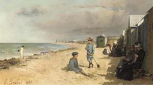 BÜCHEL Jules 1866-1900,Au bord de la mer,1885,Christie's GB 2004-01-14