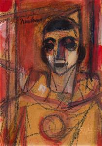 BÜCHNER Carl 1921-2003,Figure in Red and Orange,Strauss Co. ZA 2024-04-15