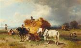 Bühlmayer Conrad 1835-1885,Gathering in the Hay with Approaching Storm,Palais Dorotheum 2018-02-27
